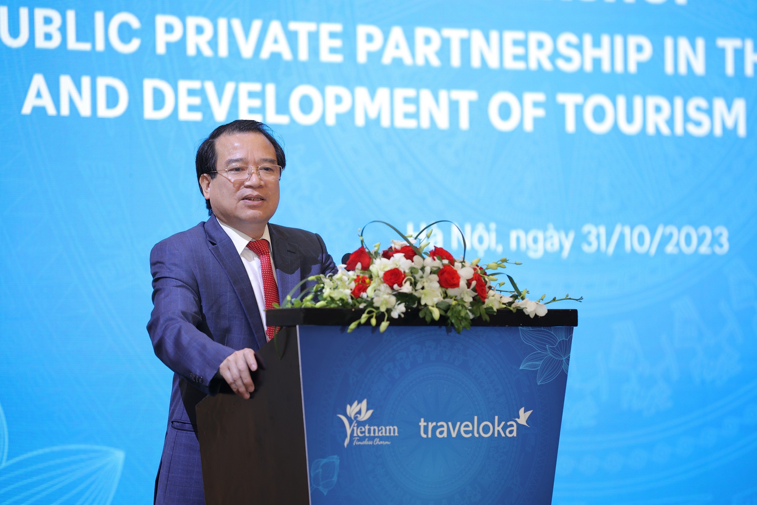 TS. Hà Văn Siêu, Phó Cục trưởng Cục Du lịch Quốc Gia Việt Nam phát biểu tại Lễ ký kết